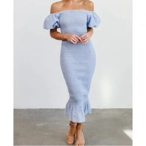 Baltic Born Off-Shoulder Blue Dress